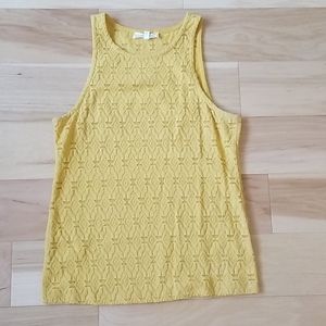 Yellow lace Anthropologie tank